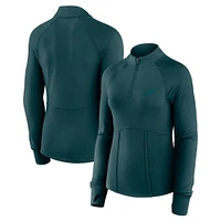 Women's Fanatics  Midnight Green Philadelphia Eagles Elements Quarter-Zip Jacket