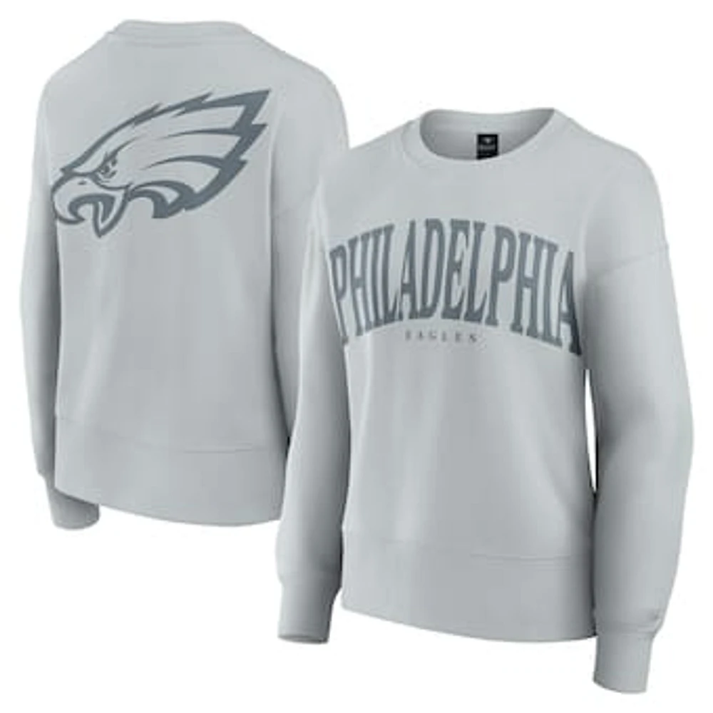 Women's Fanatics  Gray Philadelphia Eagles Elements Pullover Sweatshirt