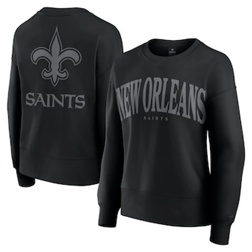 Women's Fanatics  Black New Orleans Saints Elements Pullover Sweatshirt