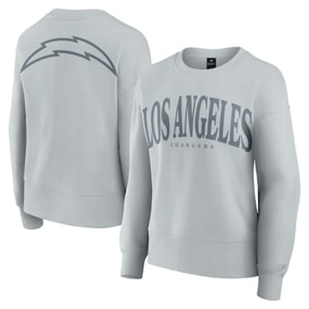 Women's Fanatics  Gray Los Angeles Chargers Elements Pullover Sweatshirt