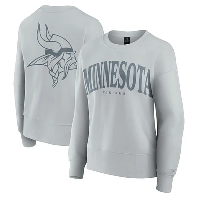 Women's Fanatics  Gray Minnesota Vikings Elements Pullover Sweatshirt