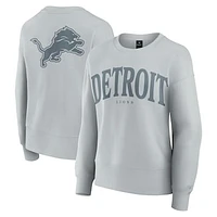 Women's Fanatics  Gray Detroit Lions Elements Pullover Sweatshirt