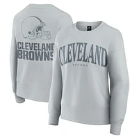 Women's Fanatics  Gray Cleveland Browns Elements Pullover Sweatshirt