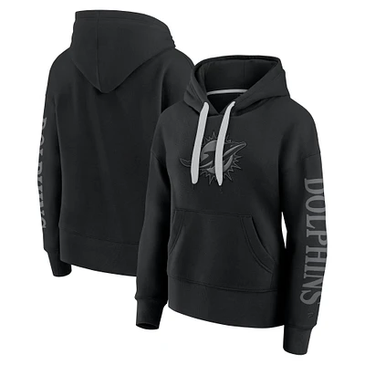 Women's Fanatics  Black Miami Dolphins Next Elements Pullover Hoodie