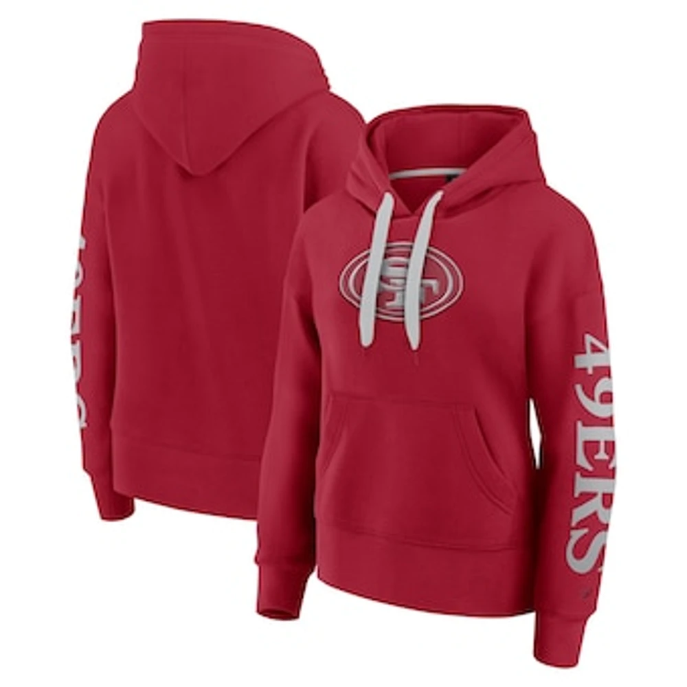 Women's Fanatics  Scarlet San Francisco 49ers Elements Next Pullover Hoodie