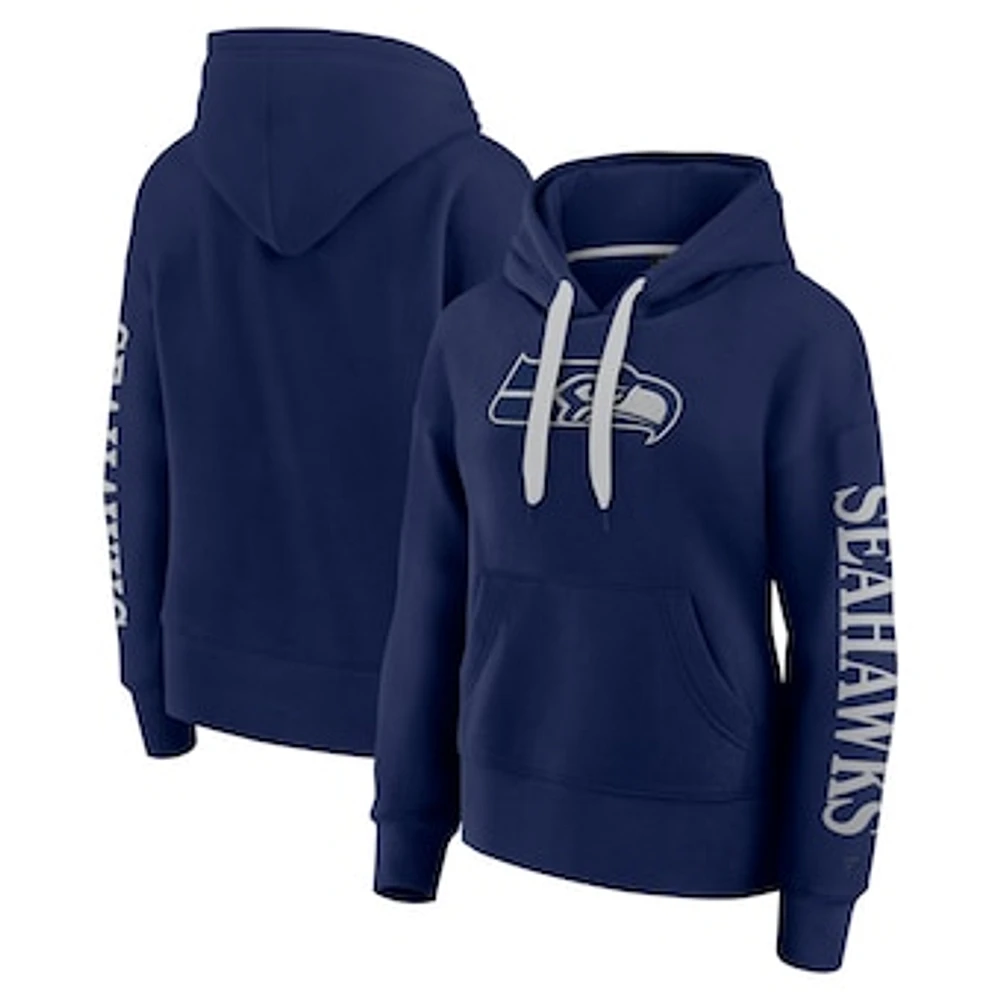 Women's Fanatics  College Navy Seattle Seahawks Elements Next Pullover Hoodie