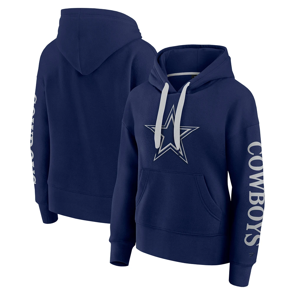 Women's Fanatics  Navy Dallas Cowboys Elements Next Pullover Hoodie