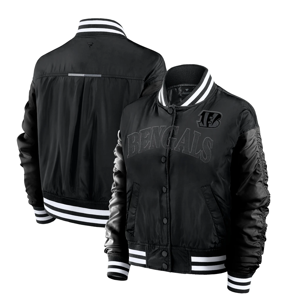 Women's Fanatics  Black Cincinnati Bengals Elements Wave Full-Snap Jacket