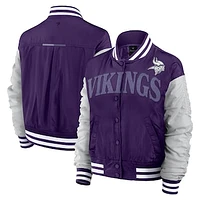 Women's Fanatics  Purple Minnesota Vikings Elements Wave Full-Snap Jacket