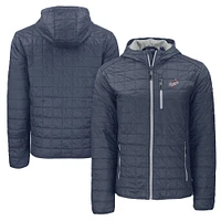 Men's Cutter & Buck  Anthracite Los Angeles Dodgers Cooperstown Collection Rainier Primaloft Eco Full-Zip Hooded Jacket