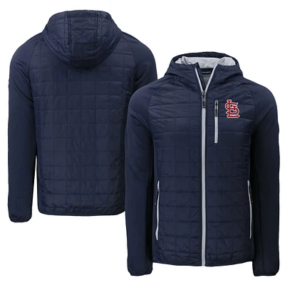 Men's Cutter & Buck  Navy St. Louis Cardinals Cooperstown Collection Rainier Primaloft Eco Full-Zip Hybrid Jacket