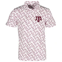 Youth Garb White Texas A&M Aggies Earnest Allover Print Polo