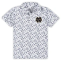 Toddler Garb White Notre Dame Fighting Irish Earnest Allover Print Polo