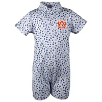 Infant Garb White Auburn Tigers Earnest Polo Romper