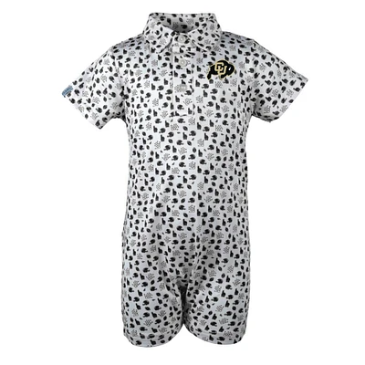 Infant Garb White Colorado Buffaloes Earnest Polo Romper