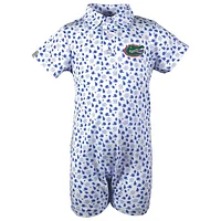 Infant Garb White Florida Gators Earnest Polo Romper