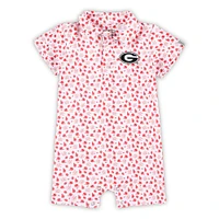 Infant Garb White Georgia Bulldogs Earnest Polo Romper