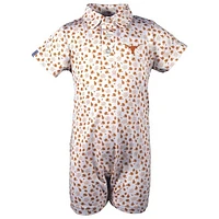 Infant Garb White Texas Longhorns Earnest Polo Romper