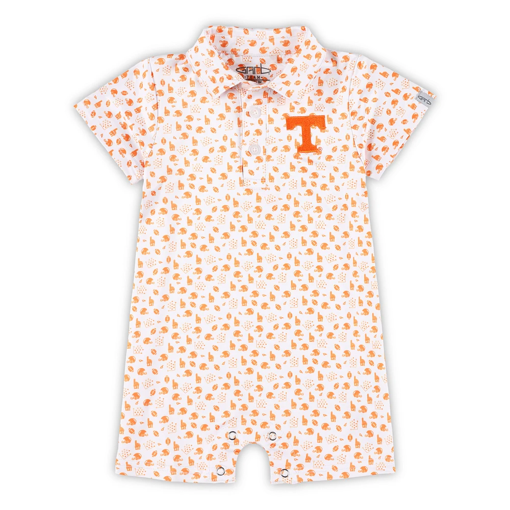 Infant Garb White Tennessee Volunteers Earnest Polo Romper