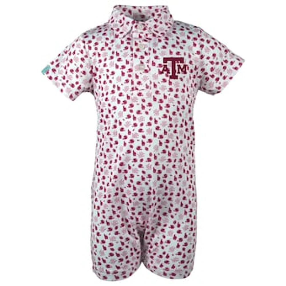 Infant Garb White Texas A&M Aggies Earnest Polo Romper