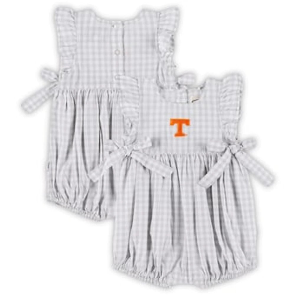 Girls Infant Garb White Tennessee Volunteers Constance Gingham Romper