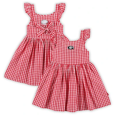 Girls Toddler Garb  Red Georgia Bulldogs Constance Gingham Dress