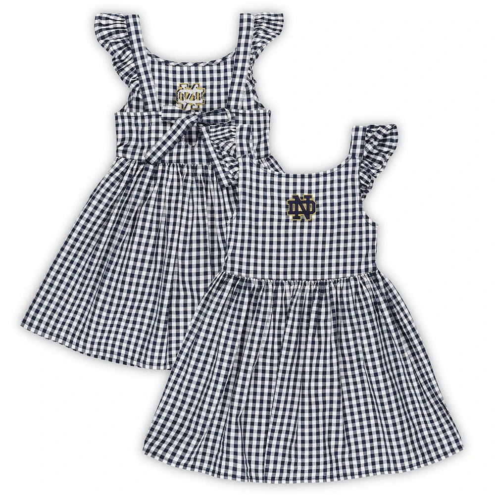 Girls Toddler Garb  Navy Notre Dame Fighting Irish Constance Gingham Dress