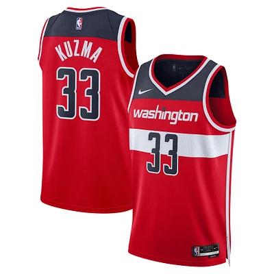 Unisex Nike Kyle Kuzma Red Washington Wizards Swingman Jersey - Icon Edition