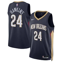 Unisex Nike Jordan Hawkins Navy New Orleans Pelicans Swingman Jersey - Icon Edition