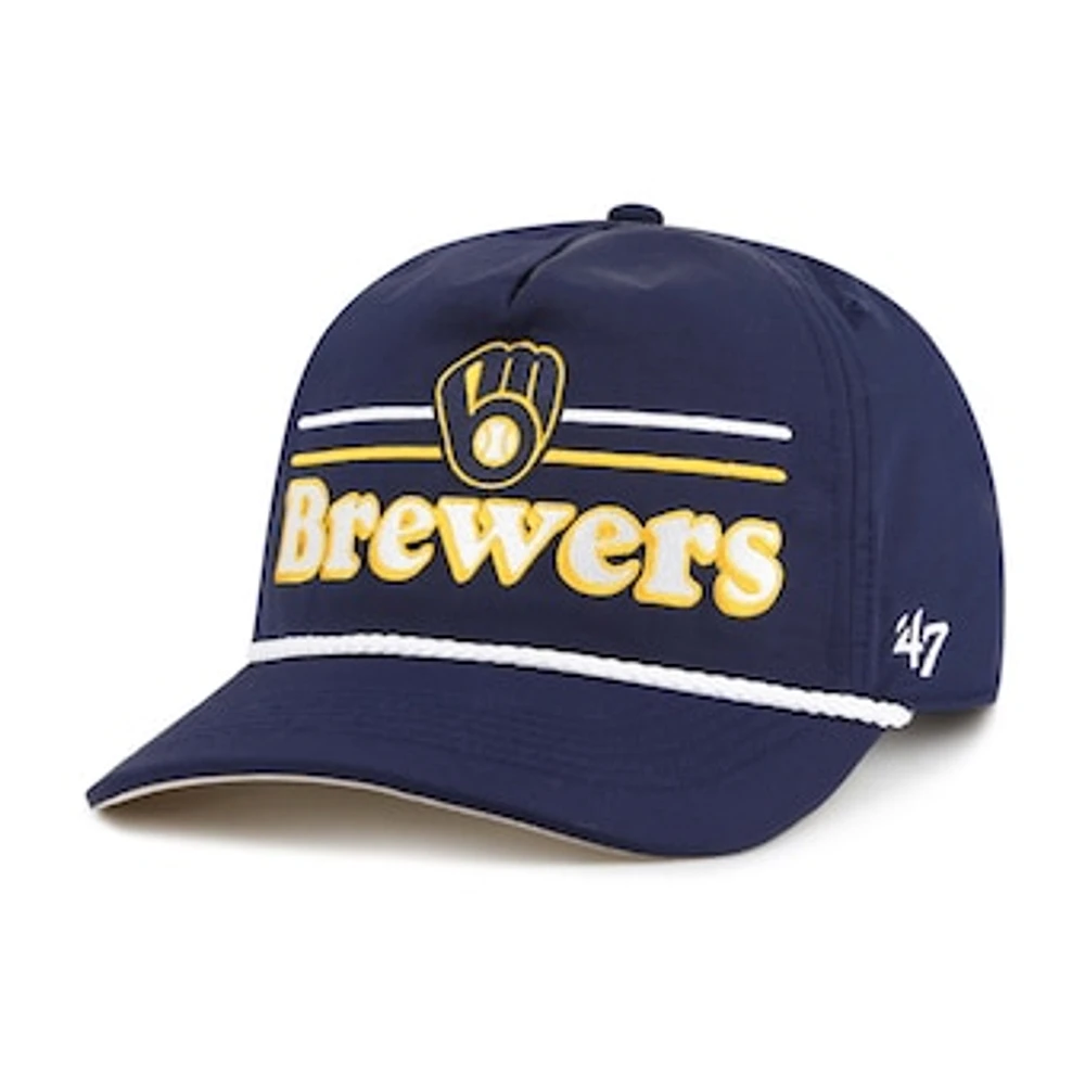 Men's '47 Navy Milwaukee Brewers Campscape Hitch Adjustable Hat