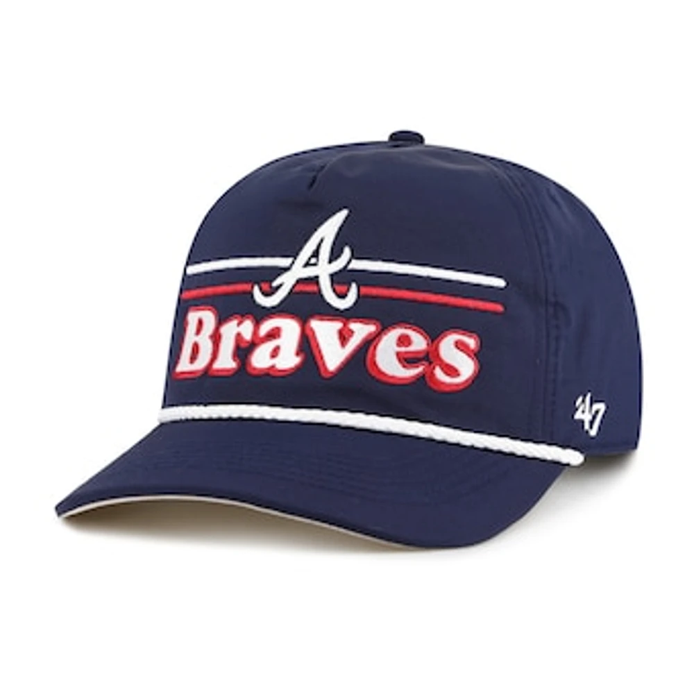 Men's '47 Navy Atlanta Braves Campscape Hitch Adjustable Hat