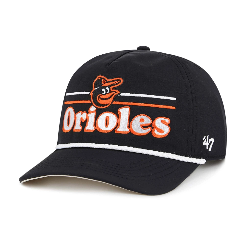 Men's '47 Black Baltimore Orioles Campscape Hitch Adjustable Hat