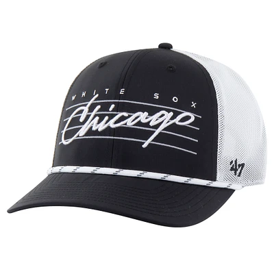 Men's '47 Black Chicago White Sox Downburst Trucker Adjustable Hat