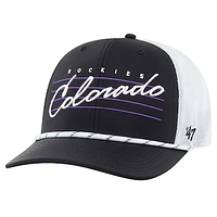 Men's '47 Black Colorado Rockies Downburst Trucker Adjustable Hat