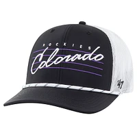 Men's '47 Black Colorado Rockies Downburst Trucker Adjustable Hat