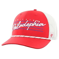 Men's '47 Red Philadelphia Phillies Downburst Trucker Adjustable Hat