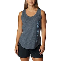 Women's Columbia Navy North Carolina Tar Heels Cades Cape Omni-Wick Tri-Blend Tank Top