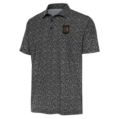 Men's Antigua Black LAFC Terrace Polo