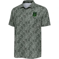 Men's Antigua Black Austin FC Resort Button-Up Shirt