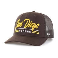 Men's '47 Brown San Diego Padres Garner Trucker Adjustable Hat