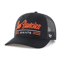 Men's '47 Black San Francisco Giants Garner Trucker Adjustable Hat