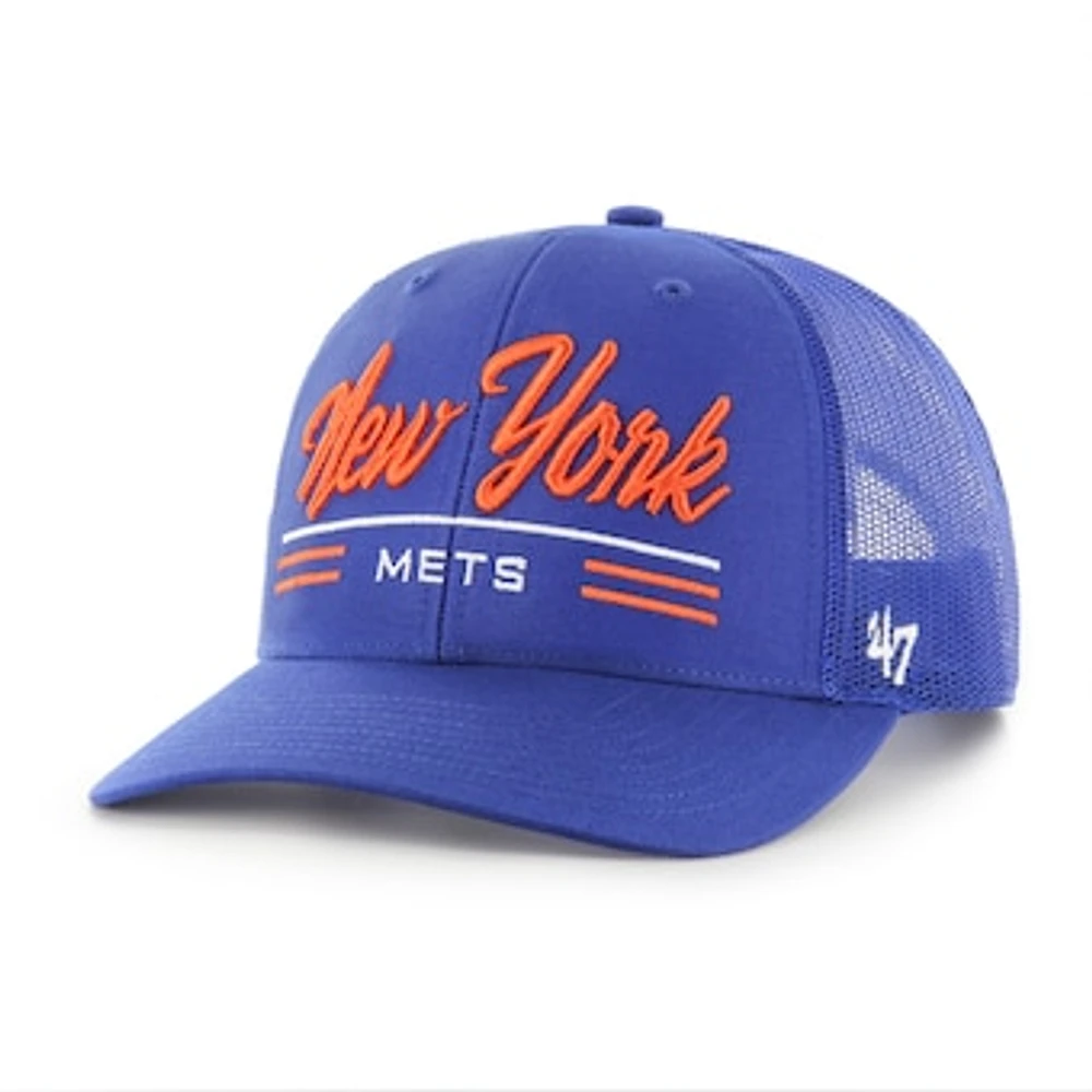 Men's '47 Royal New York Mets Garner Trucker Adjustable Hat