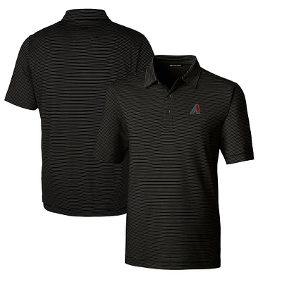 Men's Cutter & Buck  Black Arizona Diamondbacks Forge Pencil Stripe Stretch Polo