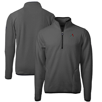 Men's Cutter & Buck  Gray Arizona Diamondbacks Cascade Eco Sherpa Quarter-Zip Jacket