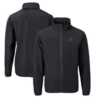 Men's Cutter & Buck  Black Arizona Diamondbacks Charter Eco Recycled Full-Zip Jacket