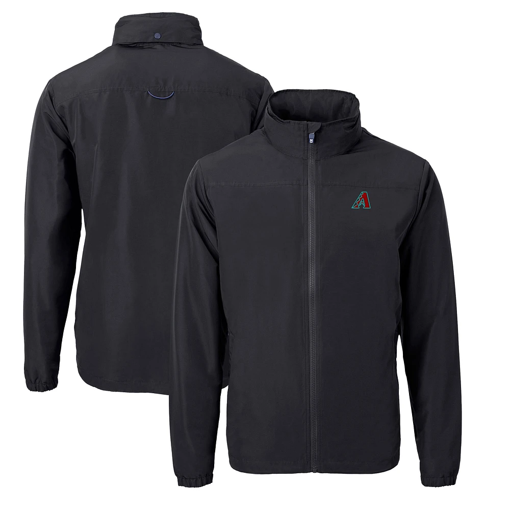 Men's Cutter & Buck Black Arizona Diamondbacks Charter Eco Recycled Full-Zip Jacket