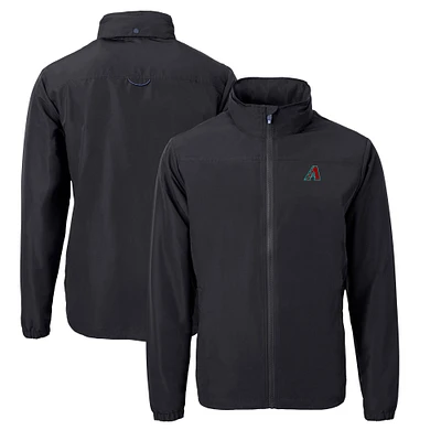 Men's Cutter & Buck  Black Arizona Diamondbacks Charter Eco Recycled Full-Zip Jacket