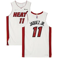 Jaime Jaquez Jr. Miami Heat Autographed Nike White Association Authentic Jersey