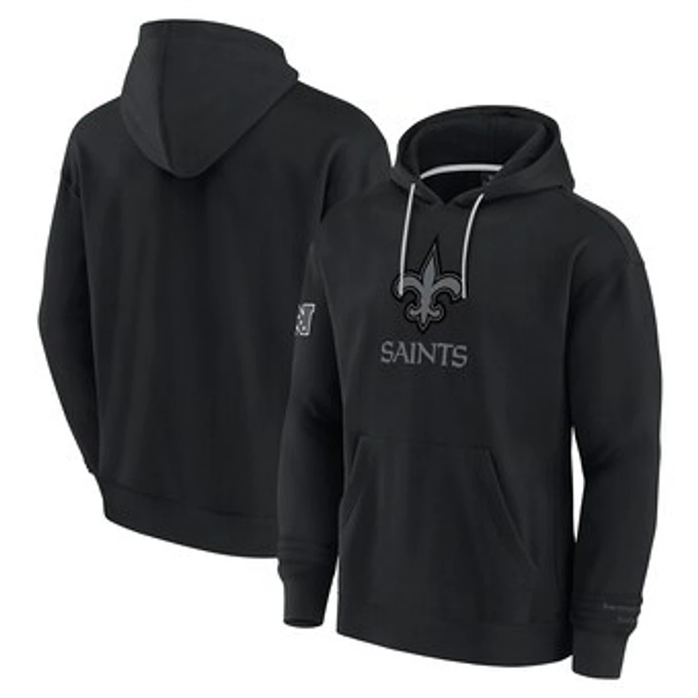 Men's Fanatics Black New Orleans Saints Elements Pace Fleece Pullover Hoodie