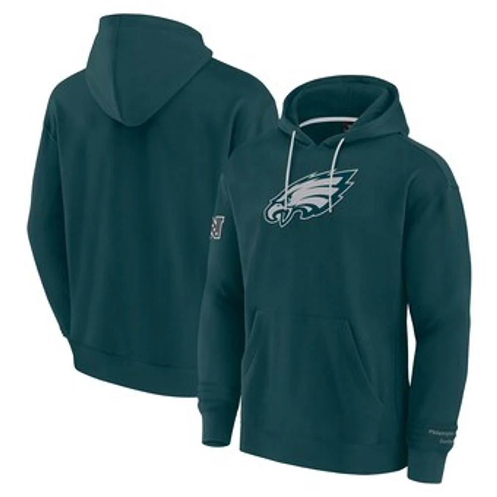 Men's Fanatics Midnight Green Philadelphia Eagles Elements Pace Fleece Pullover Hoodie